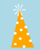 Orange Polka Dot Party Hat Clip Art